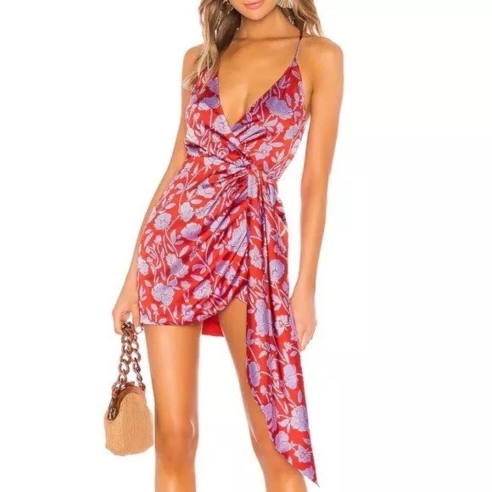 Lovers and Friends Kamala Mini Dress Red & Purple Floral